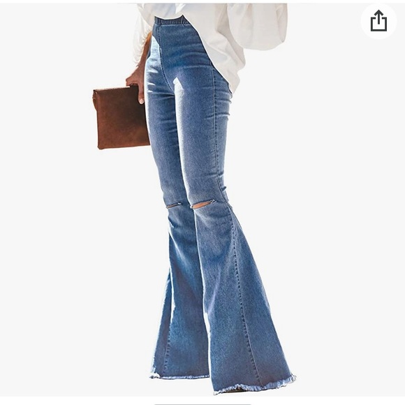 Flare Ripped Jeans - Picture 3 of 5